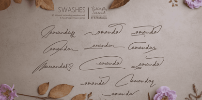 Butterfly Serenade Font Poster 10