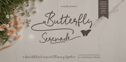Butterfly Serenade Font Poster 1