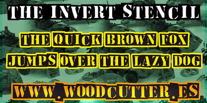 The Invert Stencil Font Poster 3
