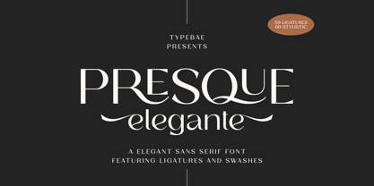 Presque Elegante Font Poster 1