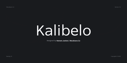 Kalibelo Font Poster 1