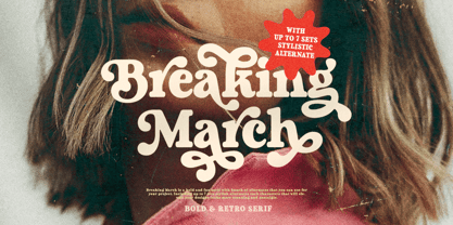 Breaking March Font Poster 1