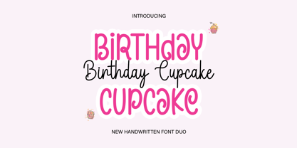 Birthday Cupcake Font Poster 1