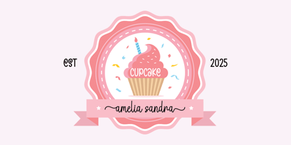 Birthday Cupcake Font Poster 5
