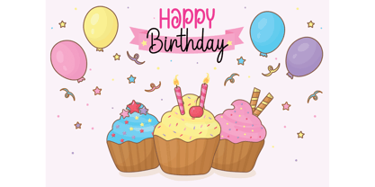 Birthday Cupcake Font Poster 2