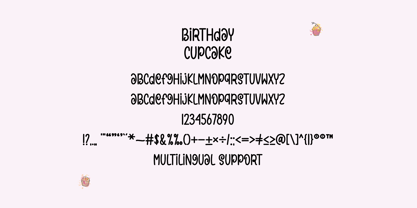 Birthday Cupcake Font Poster 6