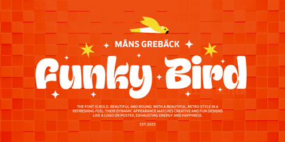 Funky Bird Font Poster 1