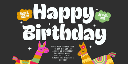 Funky Bird Font Poster 6