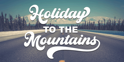 Mountain Alaska Font Poster 3