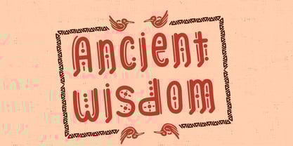 Aztec Line Font Poster 4