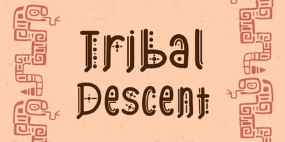 Aztec Line Font Poster 2