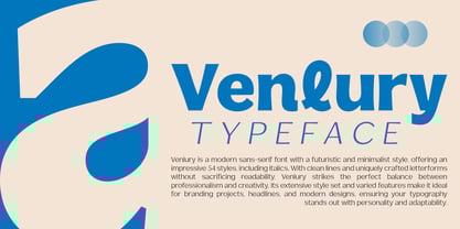 Venlury Font Poster 3