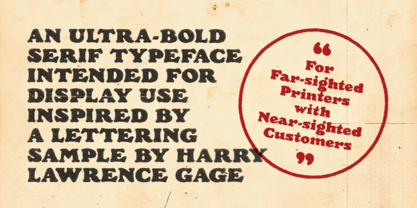 FCF Gage Font Poster 2