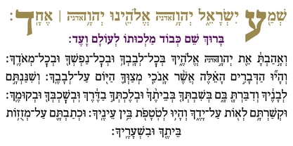 Hebrew Hatikva Tanach Font Poster 2