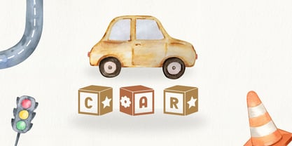 Square Baby Font Poster 2