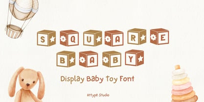 Square Baby Font Poster 1