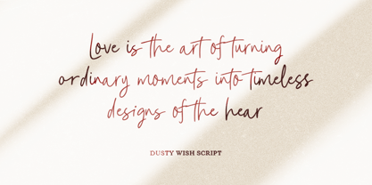 Dusty Wish Font Poster 2