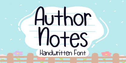 Author Notes Font Poster 1