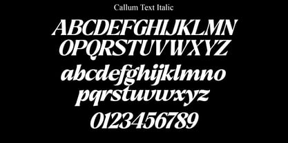 Callum Text Font Poster 12