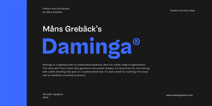 Daminga Variable Font Poster 1