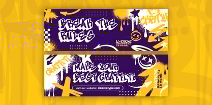 Edge Bolt Outline Font Poster 5