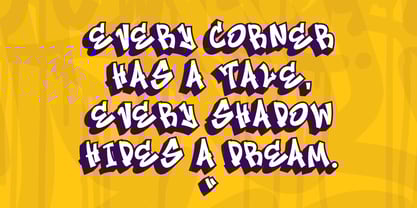 Edge Bolt Outline Font Poster 3