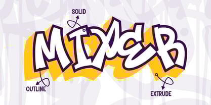 Edge Bolt Outline Font Poster 2