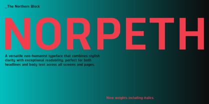 Norpeth Font Poster 1