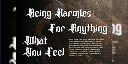 Marosdiac Font Poster 5