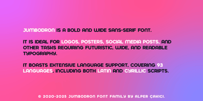 Jumbodron Font Poster 8