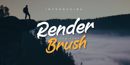 Render Brush Font Poster 1