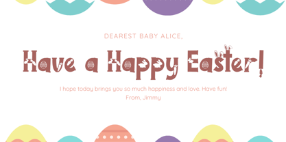 Bunny Holiday Font Poster 4