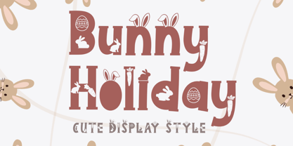 Bunny Holiday Font Poster 1