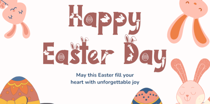 Bunny Holiday Font Poster 3