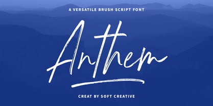 Anthem Brush Font Poster 1