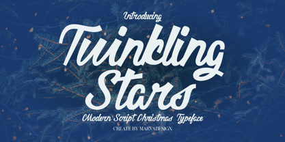 Twinkling Stars Font Poster 1