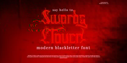 Swords Clover Font Poster 1