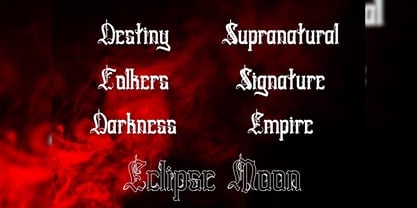 Swords Clover Font Poster 14