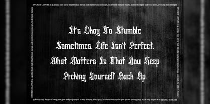 Swords Clover Font Poster 8