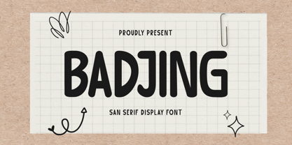 Badjing Font Poster 1