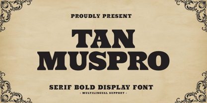 Tan Muspro Font Poster 1