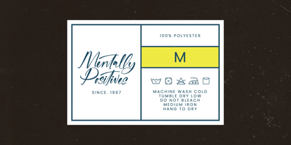 Mentally Positives Font Poster 7