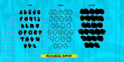 Morp Caps Extrude Font Poster 7