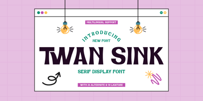 Twan Sink Font Poster 1