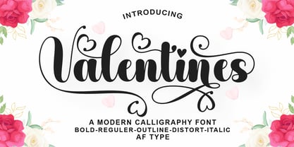 Valentines Font Poster 1