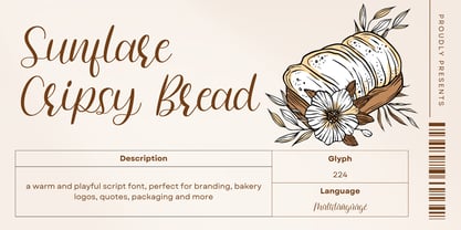 Sunflare Crispy Bread Font Poster 1