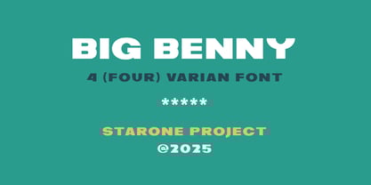 Big Benny Font Poster 6