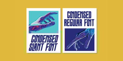 Moist Condensed Display Slant Font Poster 8