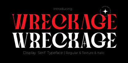 Wreckage Font Poster 1