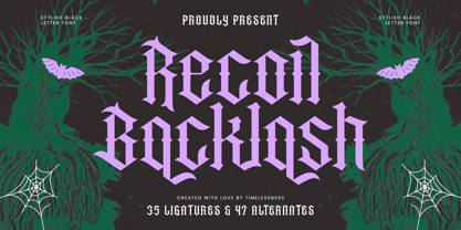 Recoil Backlash Font Poster 1